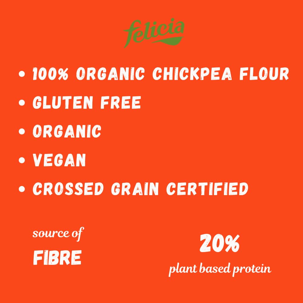 felicia Organic Chickpea Spaghetti - High Protein (20g/100g) | Gluten Free | 250g 2