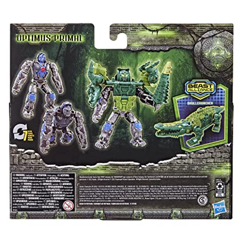 Transformers Beast Combiner 2-Pack: Optimus Primal & Skullcruncher - Convertible Action Figures for Ages 6+