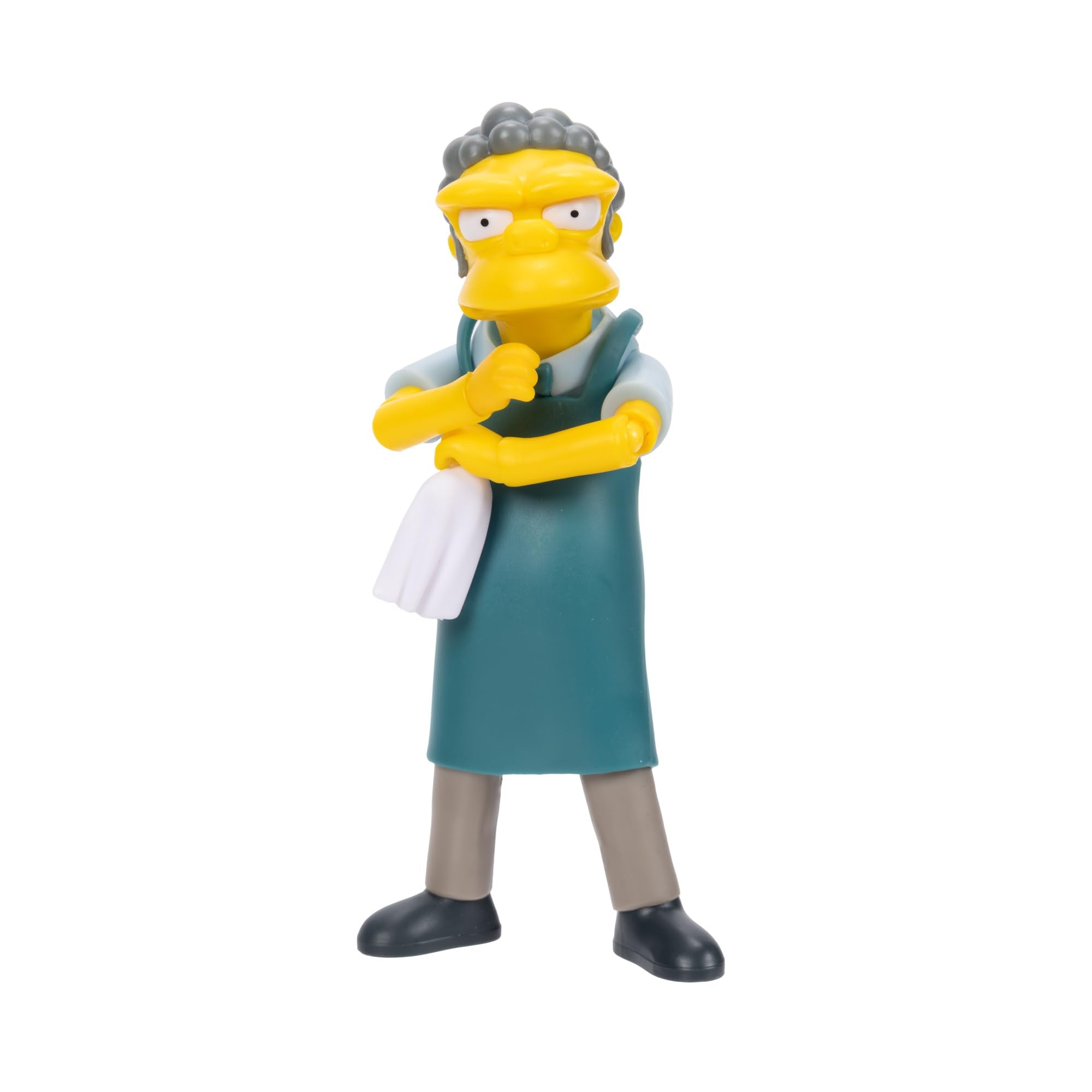 JAKKS Pacific The Simpsons - Moe Szyslak 12.7cm Articulated Action Figure with Phone & Dishcloth Accessory 11