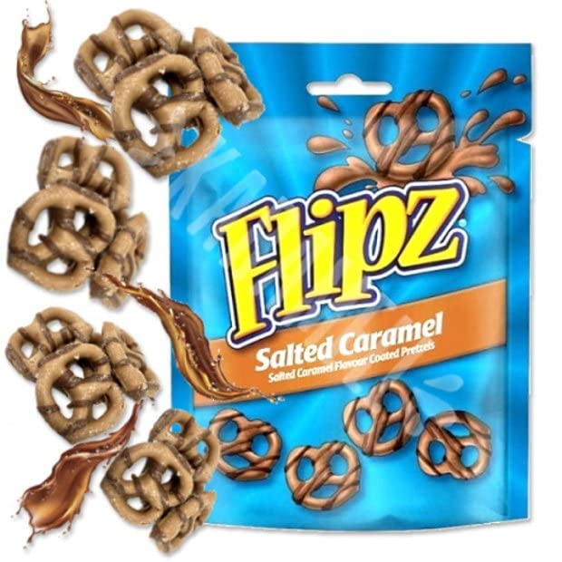 Flipz Salted Caramel Flavour Coated Pretzel Snacks, Sweet and Salty Bites, 90g 2