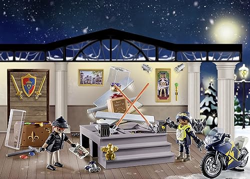 PLAYMOBIL 71347 Advent Calendar - Police Museum Theft, 24-Day Christmas Countdown Toy for Kids Ages 4+ 7