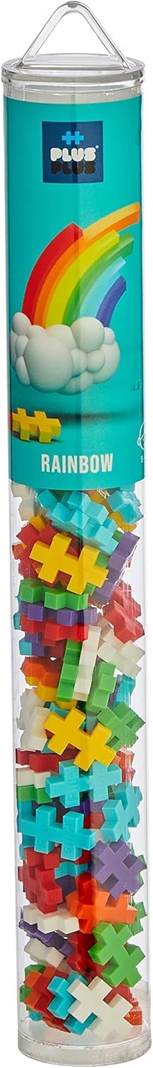PLUS PLUS Building Blocks Set - Rainbow Color | 100 Pieces | Ages 5+ | STEM Toy 3