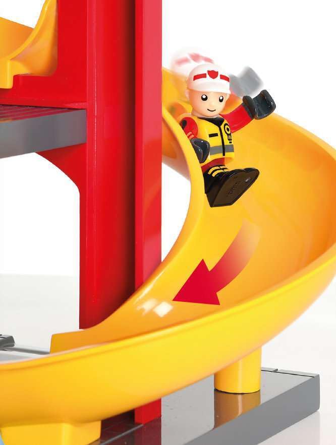 BRIO World Fire & Rescue Central Fire Station Playset - Compatible with BRIO Wooden Trains, Age 3+ 14