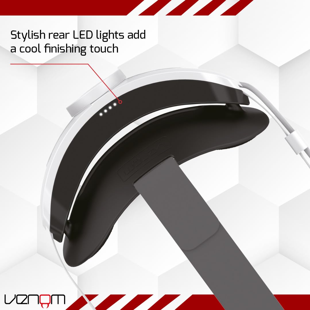 Venom Power Strap for Meta Quest - Padded Headstrap with 5000mAh Battery for Quest 3S, Quest 3 & Quest 2 2