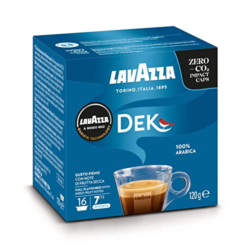 Lavazza - A Modo Mio Dek Cremoso Decaffeinated Coffee Capsules, 16-Count, 120 g
