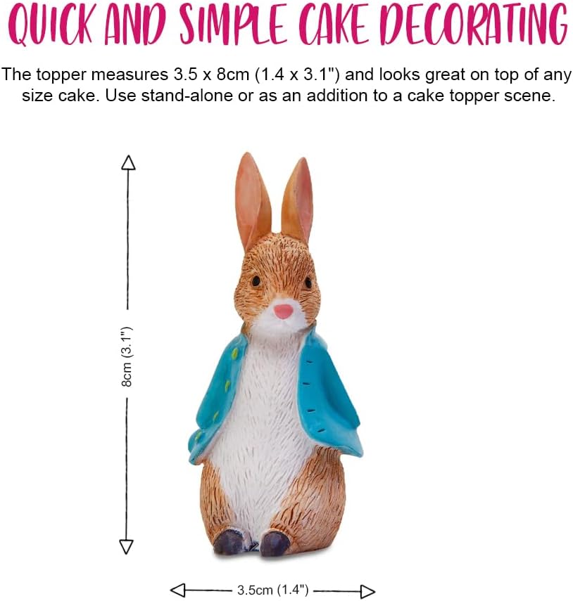 Anniversary House Peter Rabbit Resin Keepsake Cake Topper - Hand-Painted Figurine Decoration 3
