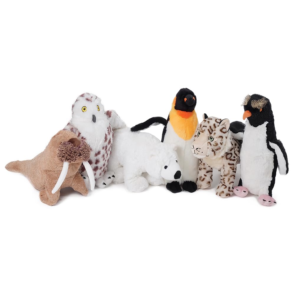 Animal Instinct Snow Mates Sophia Snow Leopard Squeaky Plush Dog Toy | Small Size | Lightweight 3