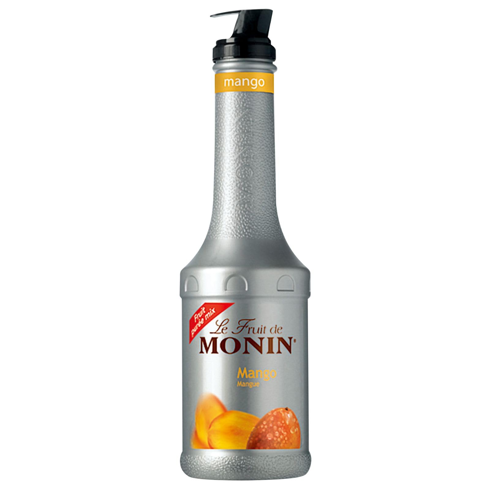 Monin Mango Fruit Mix Puree - 50.1% Mango Puree | 1L PET Bottle | Vegan & Kosher