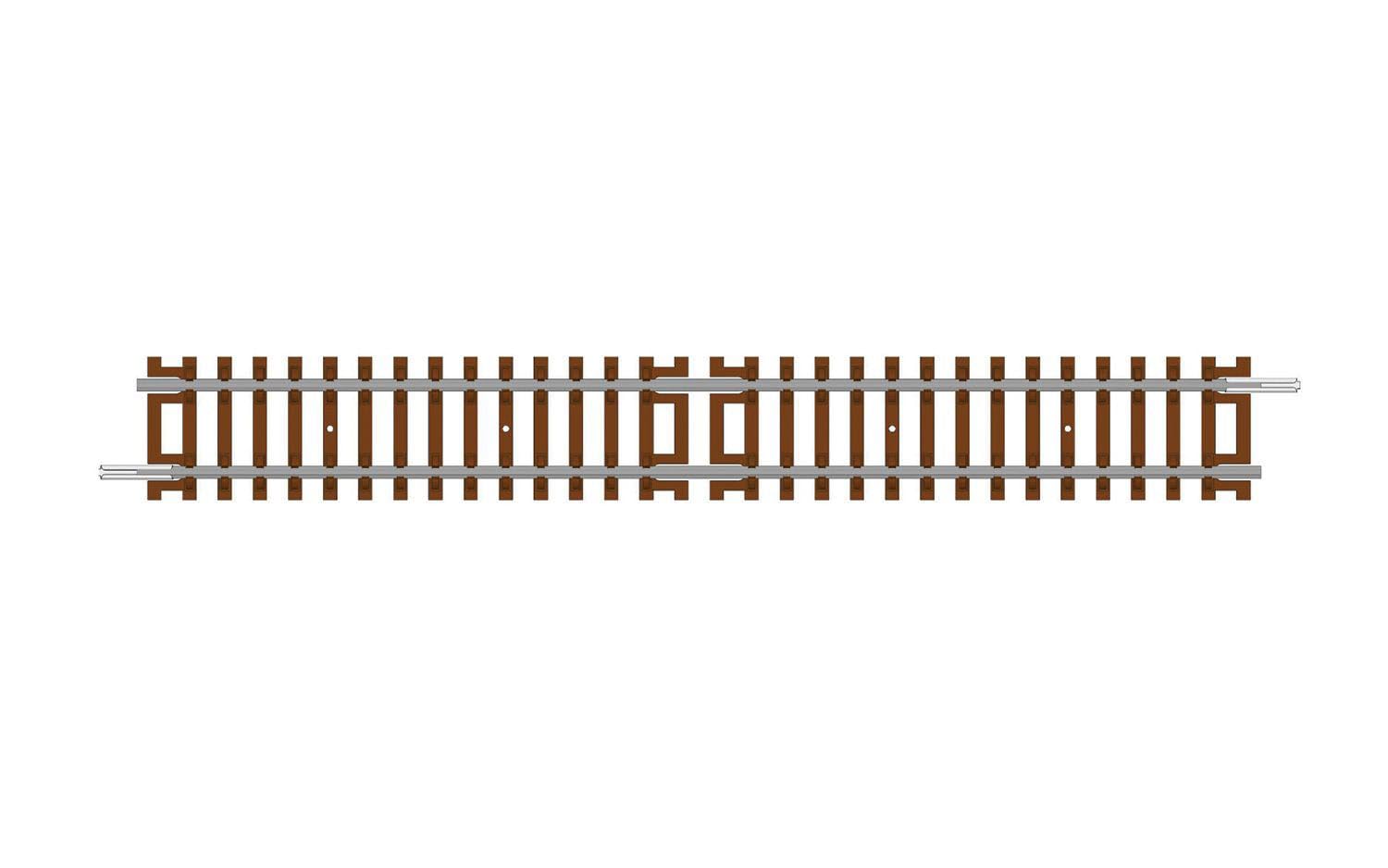 Hornby TT8002 TT Gauge Straight Track Extension Piece | 166 mm Length | Brown