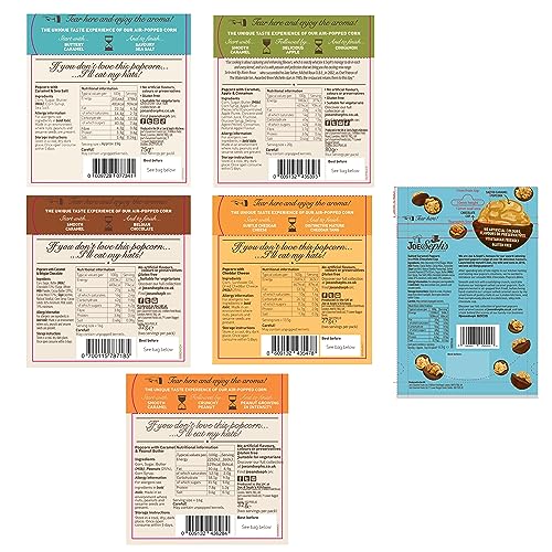 Joe &amp; Sephs Movie Night In Box – Gourmet-Popcorn &amp; Schokoladenstückchen-Geschenkset (500 g) 6