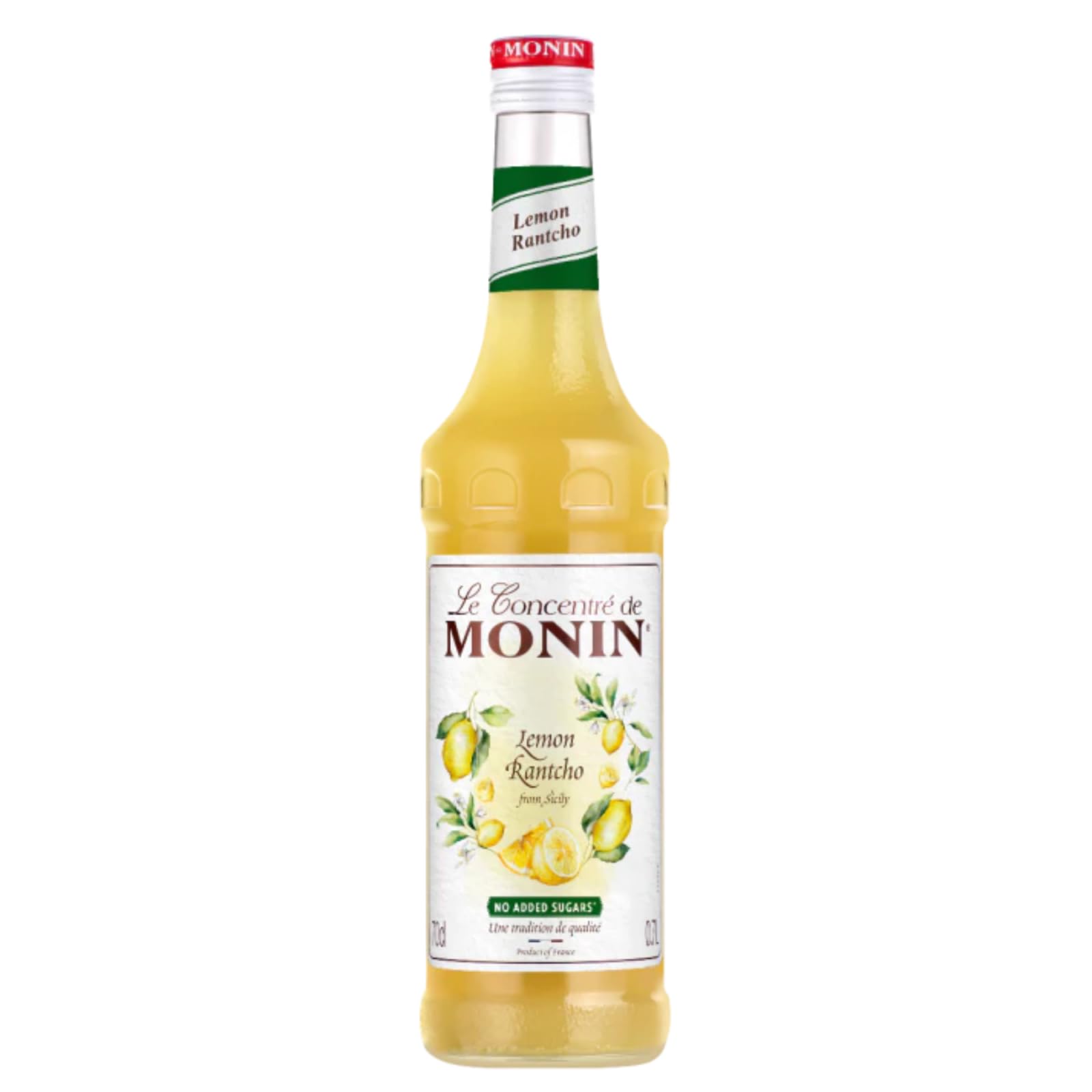 Monin Premium Lemon Rantcho Syrup - 700ml | Vegan-Friendly, Allergen-Free, 50% Sicilian Lemon Juice