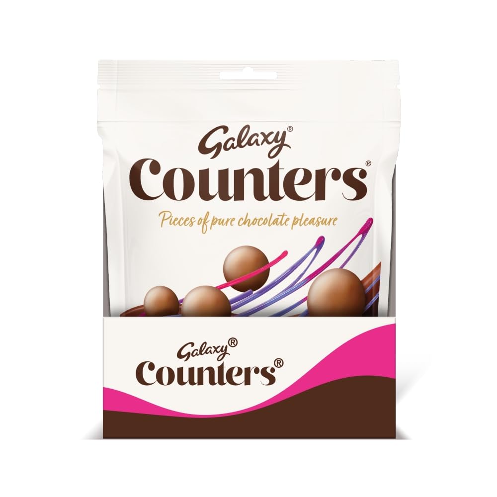 Galaxy Counters Chocolate Pouch Bulk Box, Milk Chocolate, Kosher Certified, 15 x 112g