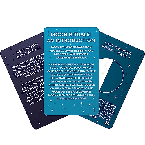 Gift Republic 100 Moon Ritual Cards for Self Care, Spells, and Affirmations 2