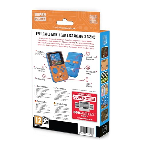 Evercade Data East Super Pocket - Handheld Console with 18 Pre-Loaded Games 8