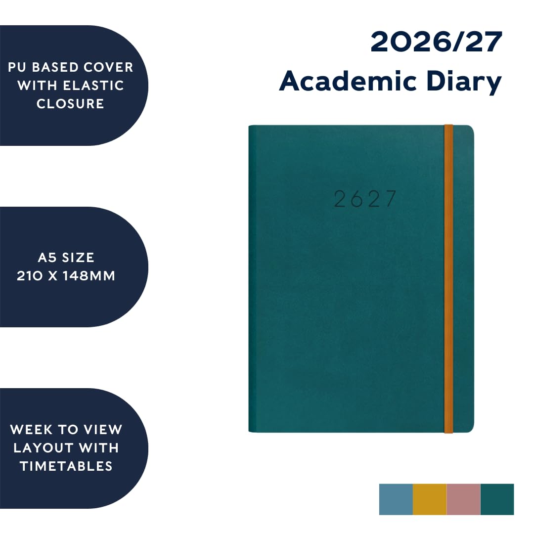 Collins 2026-2027 Mid/Academic Year Planner - A5 Week-to-View Diary | Hardcover | Blue 6