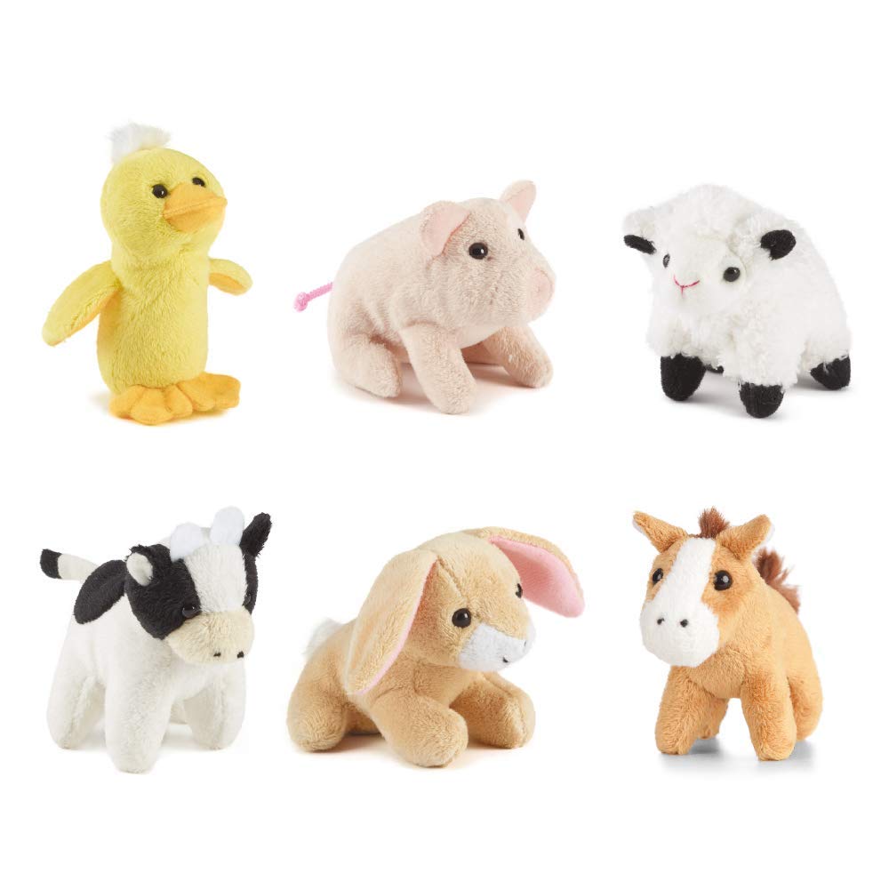 Living Nature Soft Toy Gift Bundle - 6 Pack Farm Buddies with Educational Animal Facts 1