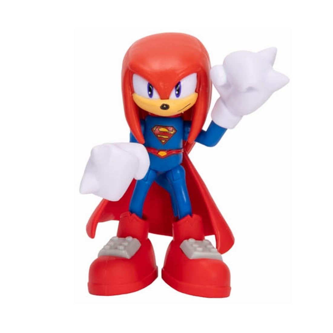 Sonic The Hedgehog Knuckles as Superman Action Figure - 2.5" / 6.35cm | Highly Articulated | Collector's Grade 1