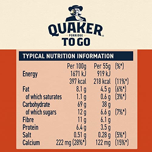 Quaker - Porridge To Go Cinnamon Breakfast Bars 2 x 55 g