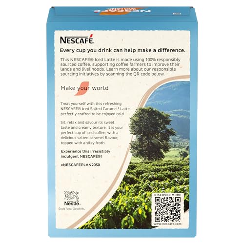 NESCAFÉ Iced Latte Salted Caramel Instant Coffee - 7 x 14.5g Sachets
