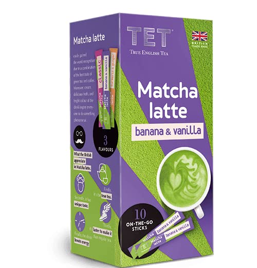 TET Matcha Latte Powder - Banana & Vanilla Green Tea Drink Mix | 100g 2
