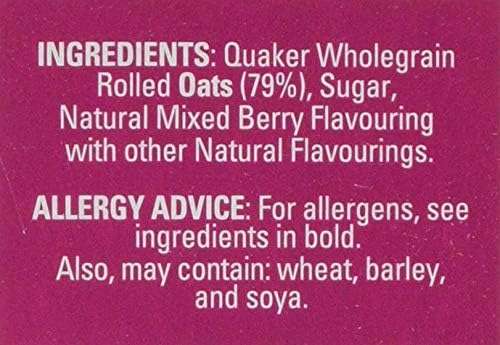 Quaker Oat So Simple Strawberry and Raspberry Porridge, Pack of 10
