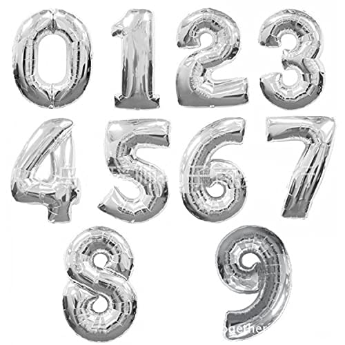 Majestic Silver Number 6 Foil Balloon - 76cm Standalone Party Decor