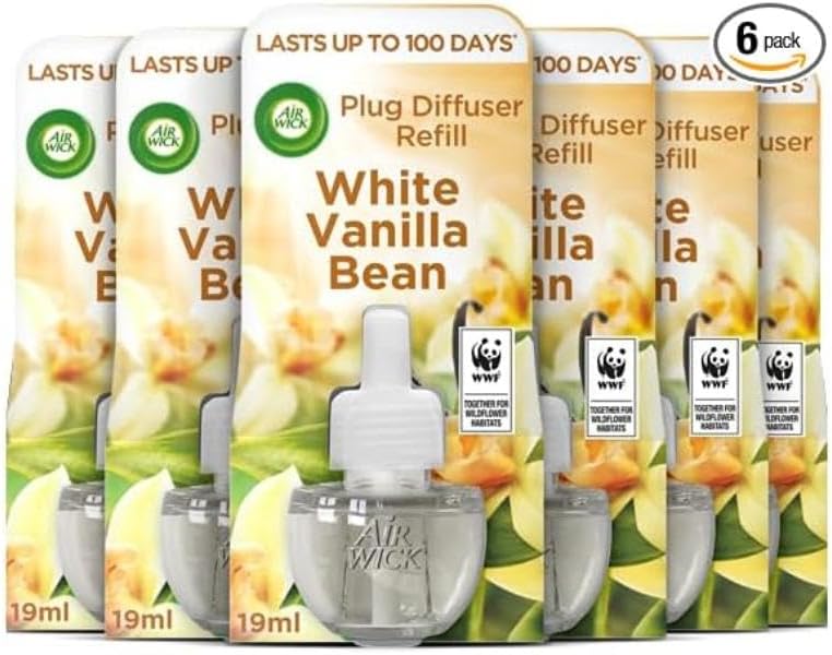 Air Wick - White Vanilla Bean Electrical Plug-In Refills (19ml x 6)
