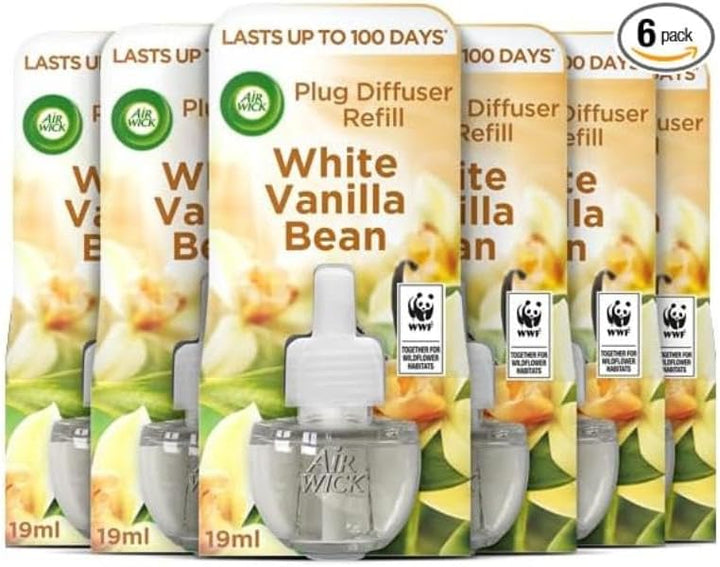 Air Wick - White Vanilla Bean Electrical Plug-In Refills (19ml x 6)