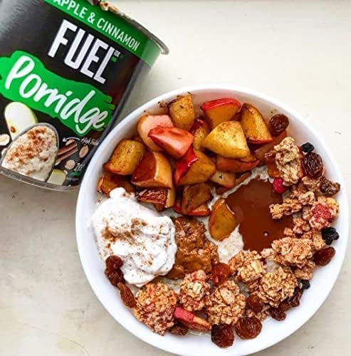 FUEL10K High Protein Apple and Cinnamon Porridge Pot - 13g Protein | Pack of 8 4