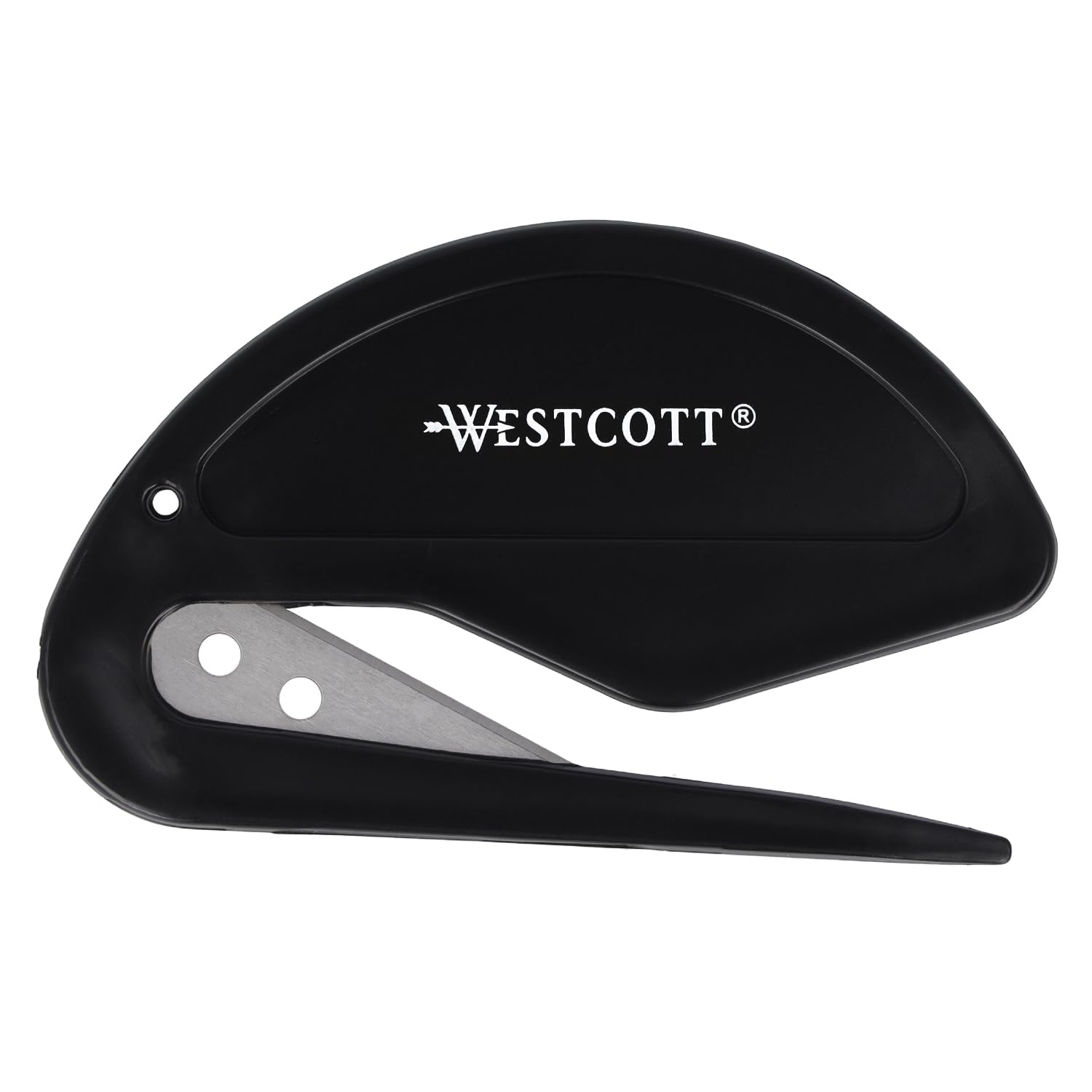 Westcott Letter Opener with Safety Handle - Stainless Steel Blade | Black | 77x48x3mm