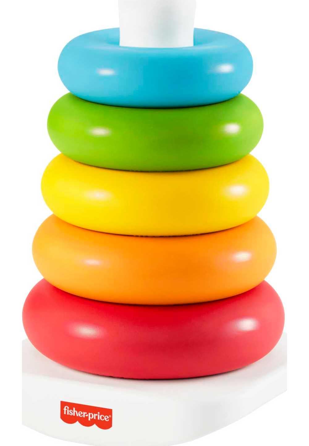 Fisher-Price Eco Rock-a-Stack Stacking Toy | 5 Rings | Ages 6 Months+