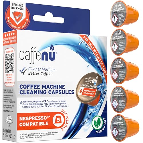 Caffenu - Nespresso Coffee Machine Cleaning Capsules Pack of 5 Cleaning Pods
