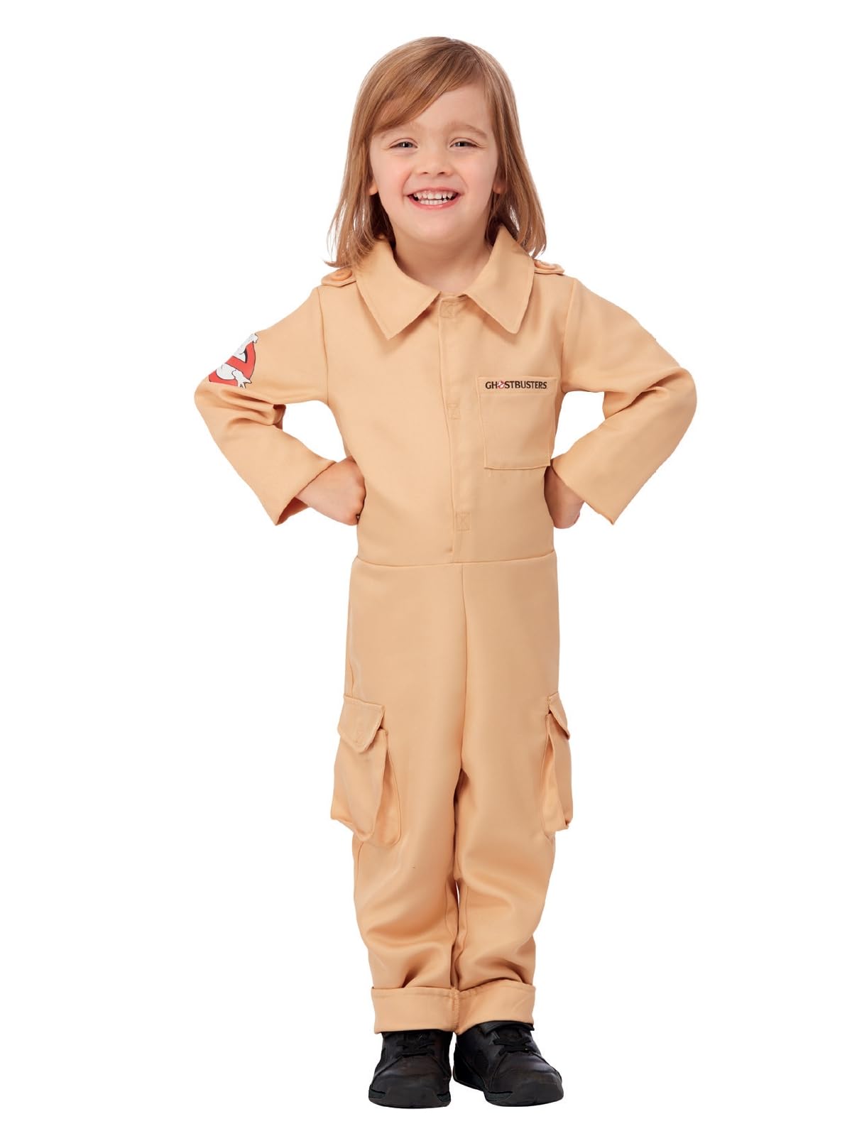 Smiffys Ghostbusters Toddler Costume - All-in-One Jumpsuit with Printed Proton Pack