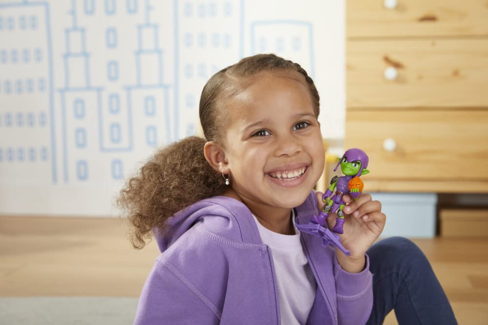 Hasbro Spidey and His Amazing Friends Green Goblin Action Figure with Glider - 10 cm Posable Marvel Toy, Ages 3+ 6