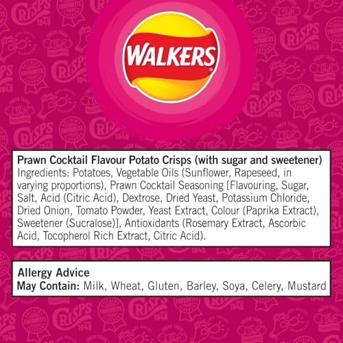 Walkers Prawn Cocktail Crisps Multipack 6 x 25g