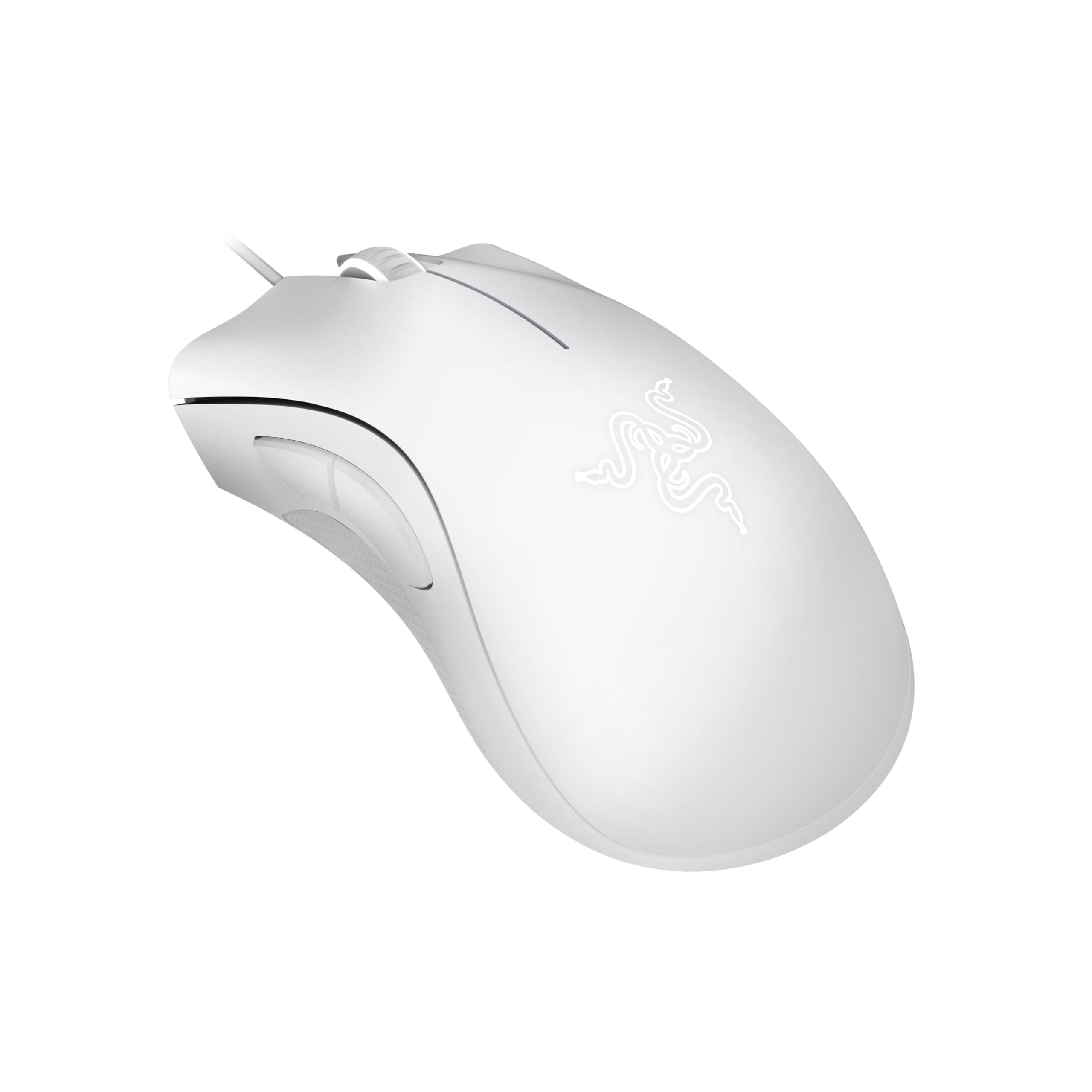 Razer DeathAdder Essential (2021) - Wired Gaming Mouse (Optical Sensor, 6400 DPI, 5 Programmable Buttons, Ergonomic Form Factor) White 2