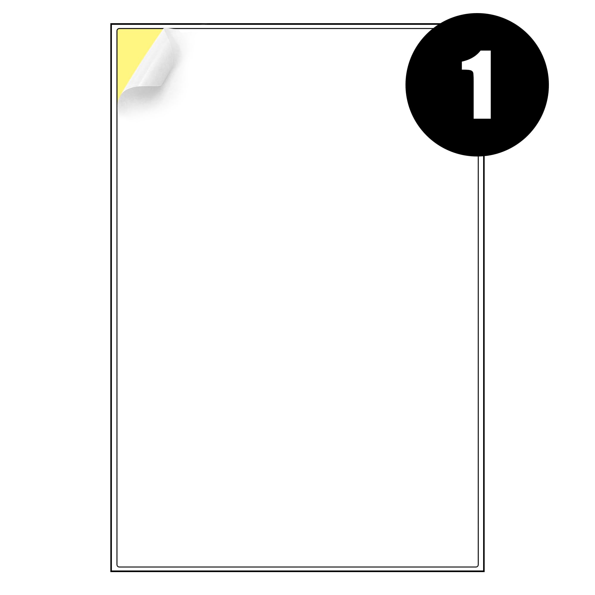 iSOUL A4 Printer Labels - 1 Label Per Sheet, 20 Sheets, Matte White, Inkjet & Laser Compatible 1