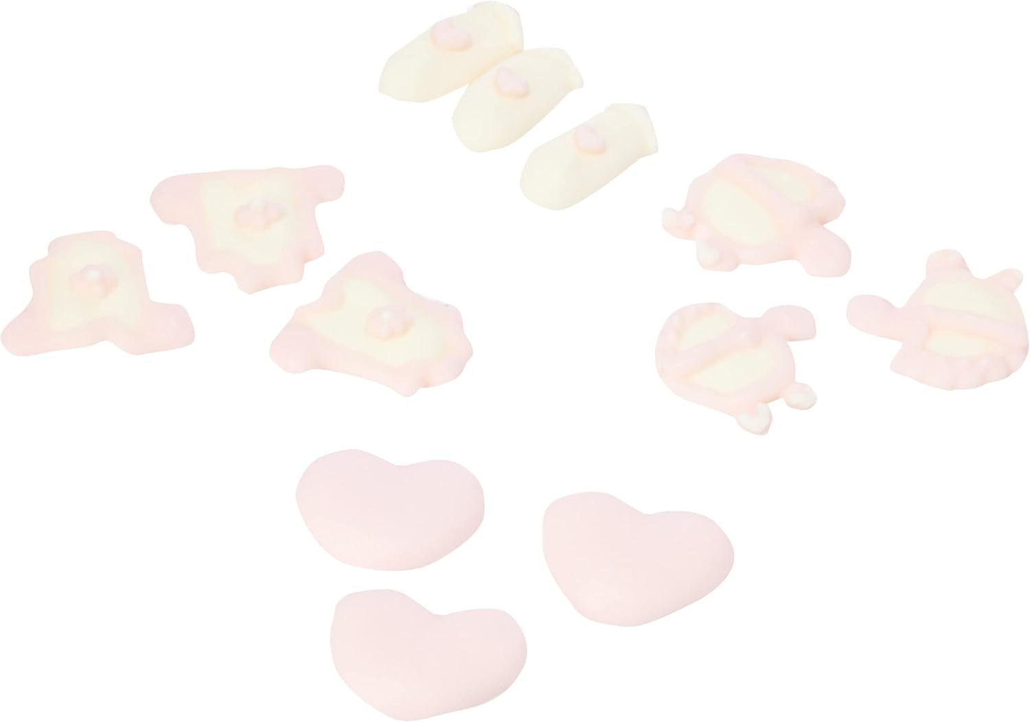 Culpitt Pink Baby Sugar Pipings - Pack of 12 Cake Decorations 1