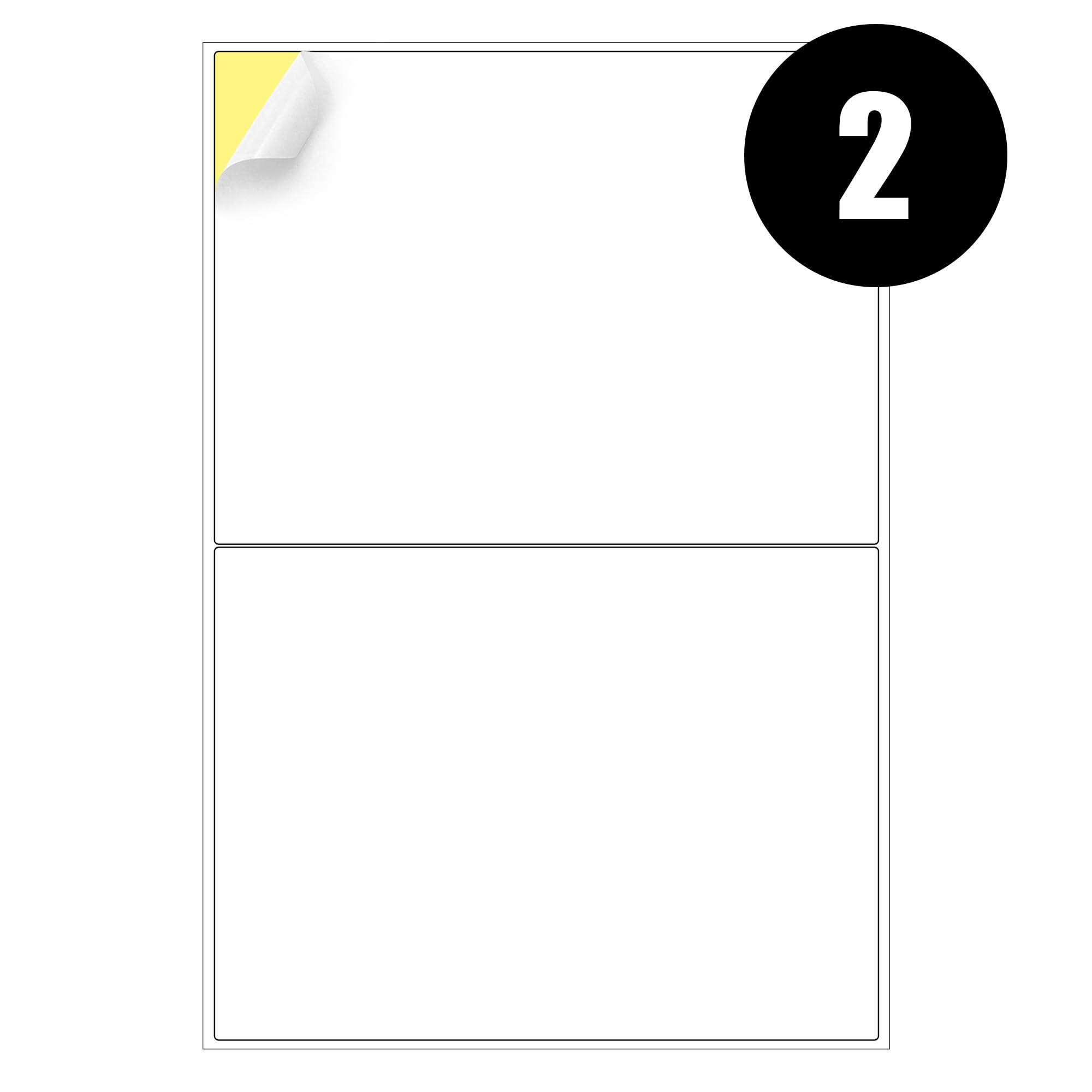 iSOUL Printable Printer Labels - 100 Labels on 50 A4 Sheets, Matte White, Inkjet & Laser Compatible