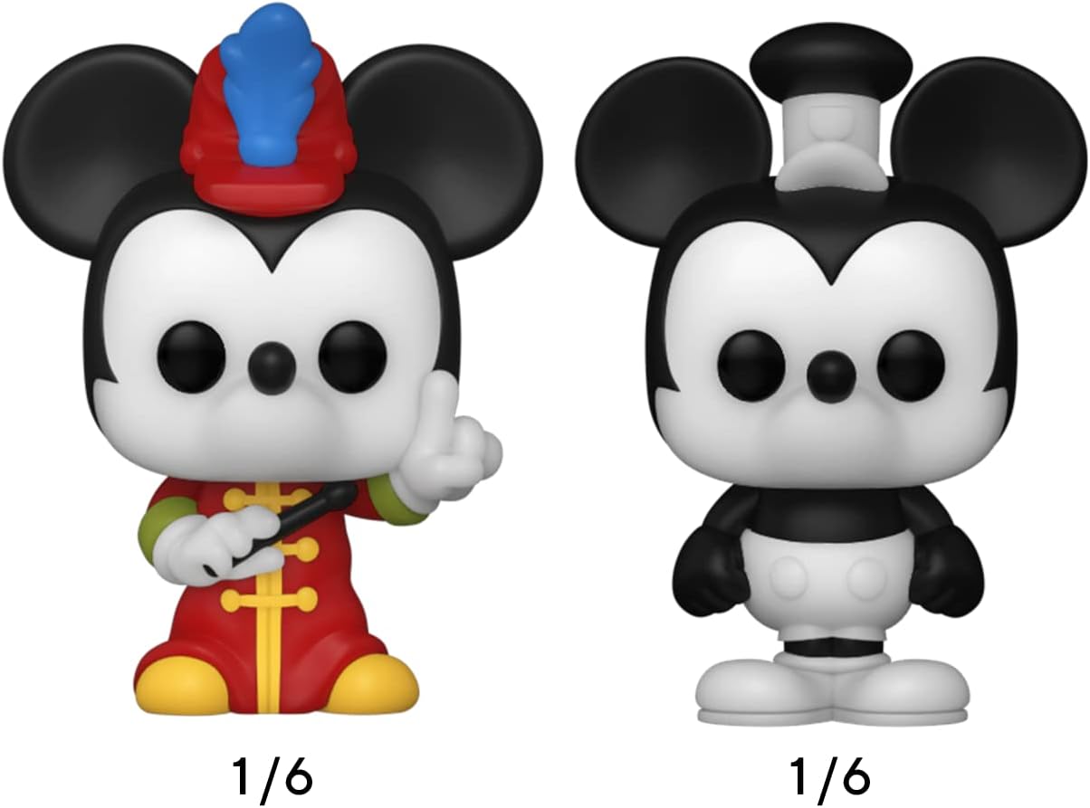 Funko Bitty POP! Disney - Minnie Mouse (Red Dress), Daisy Duck, Donald Duck & Mystery Figure Vinyl Set 10