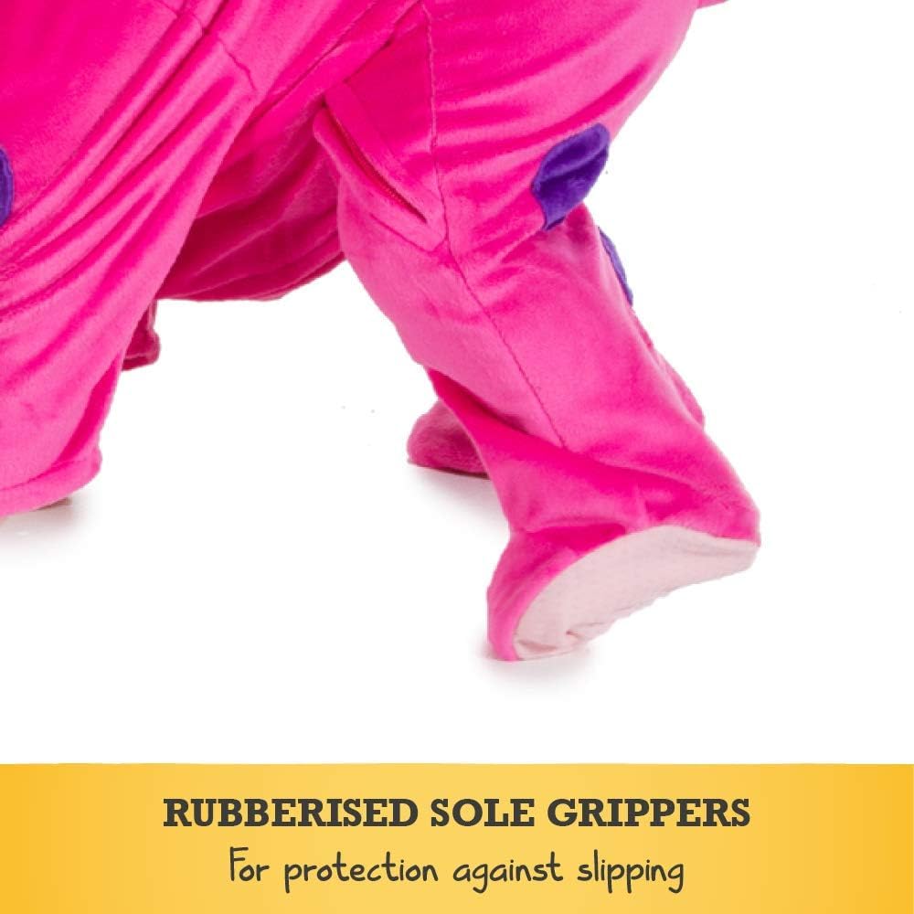 PRETEND TO BEE Dinosaur Monster Onesie - Pink and Purple Fancy Dress Costume for Kids