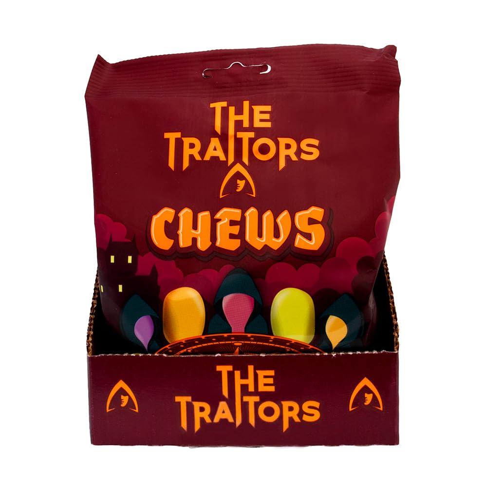 The Traitors Chew Bags - Fruit Flavoured Chewy Sweets with Liquid or Sherbet Centre, 120g Pack of 11 2