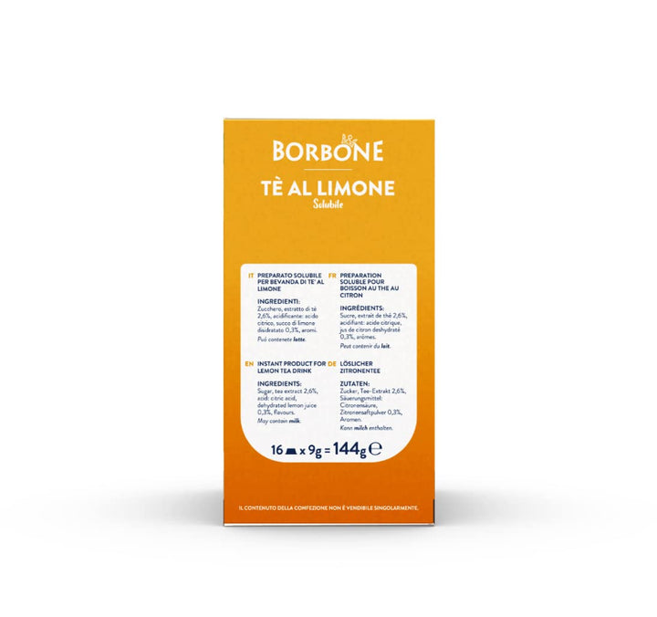 Caffè Borbone Lemon Tea - 96 Capsules (6 Packs of 16) - Compatible with Lavazza A Modo Mio