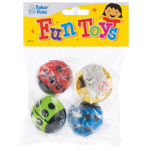 Baker Ross Ladybird Pull-Back Racers - 4 Pack with Assorted Colors, Age 3+ 2