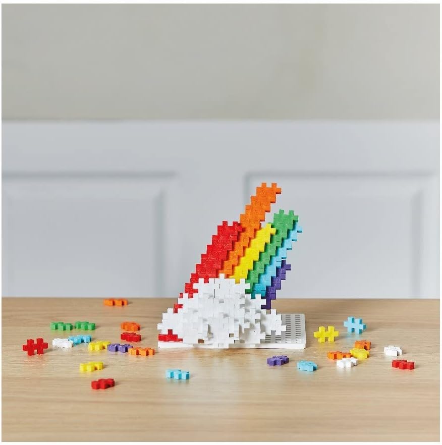 PLUS PLUS Building Blocks Set - Rainbow Color | 100 Pieces | Ages 5+ | STEM Toy 6