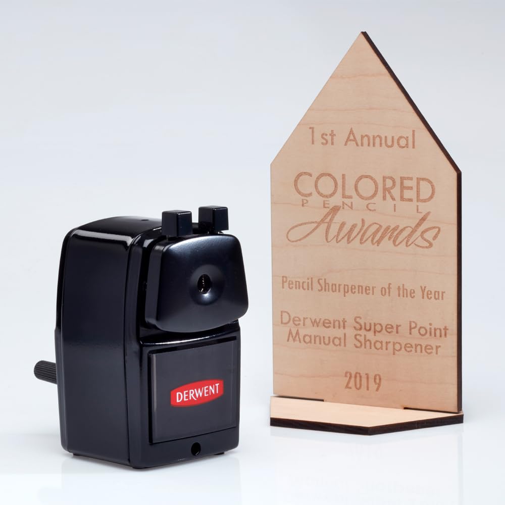 Derwent Manual Helical Pencil Sharpener - Super Point | Desk Clamp | Black
