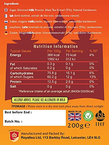 Royal Chai Premium Instant Karak Chai (Sweetened) - 10 Count Box