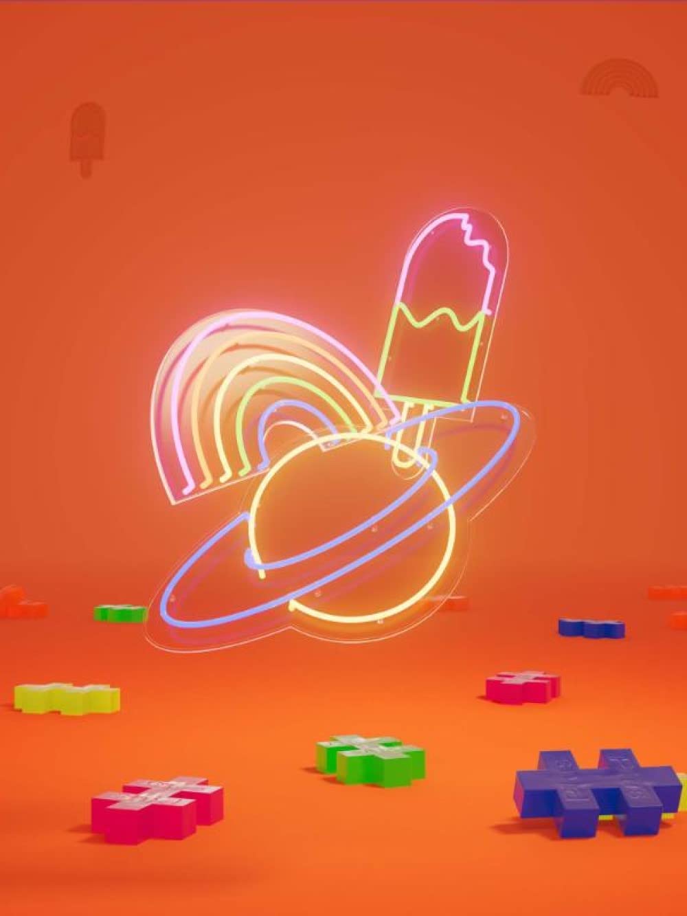 PLUS PLUS Building Blocks Toy - Neon 240 pc Creative Learning STEM Set for Ages 5+ 7