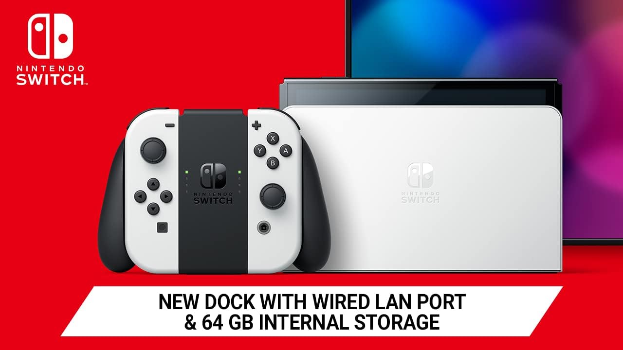 Nintendo Switch (OLED Model) - Neon Blue/Neon Red 5