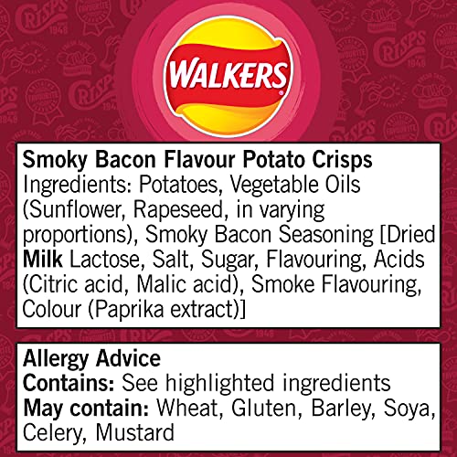 Walkers Smoky Bacon Crisps 32.5g (Case of 32)